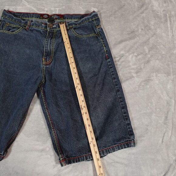 Vintage Brooklyn Xpress Denim Shorts Mens 40 (Fits 38) 13” Pocket Design Baggy - Picture 8 of 8